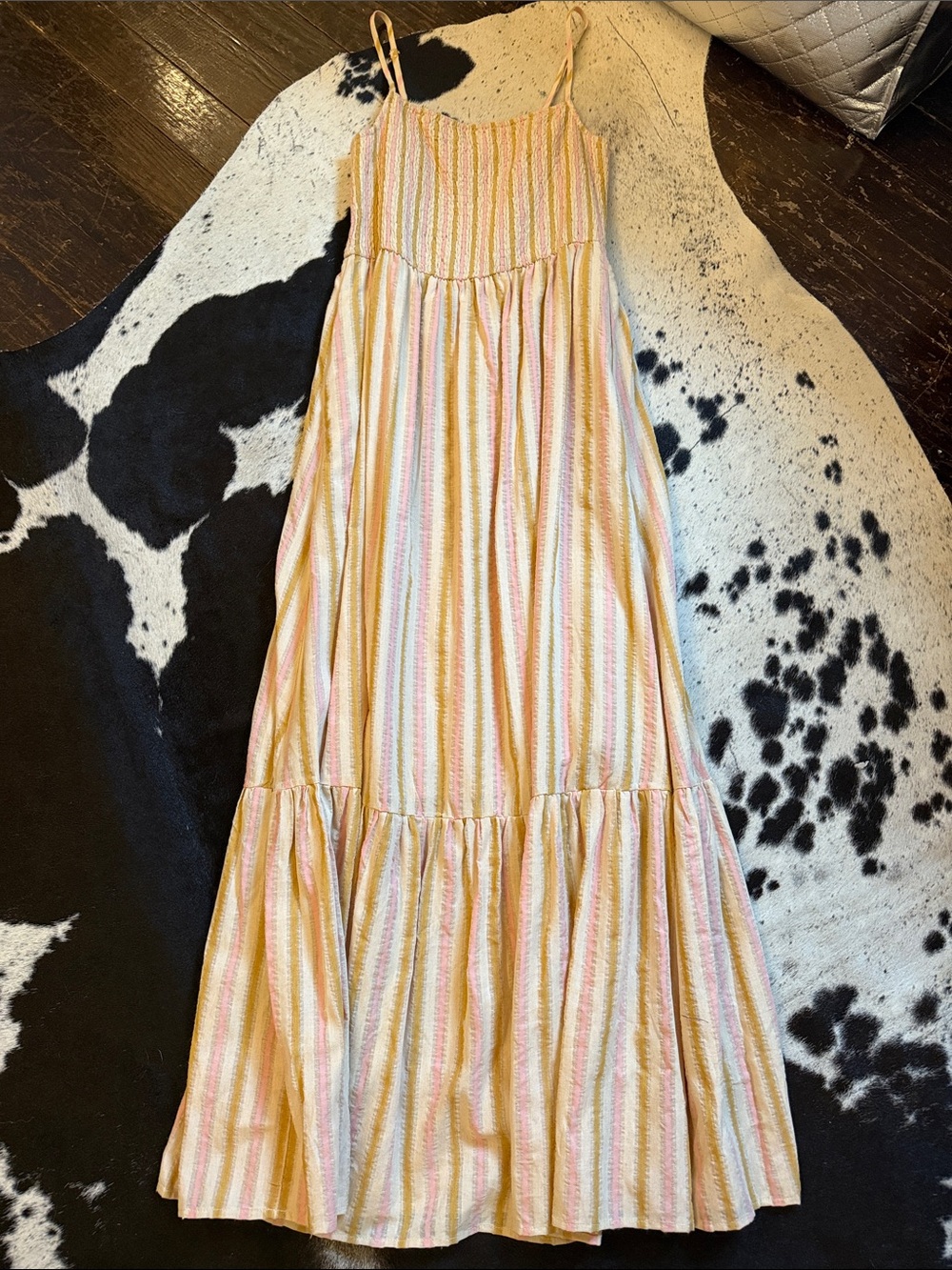 NWT pink and yellow maxi dress